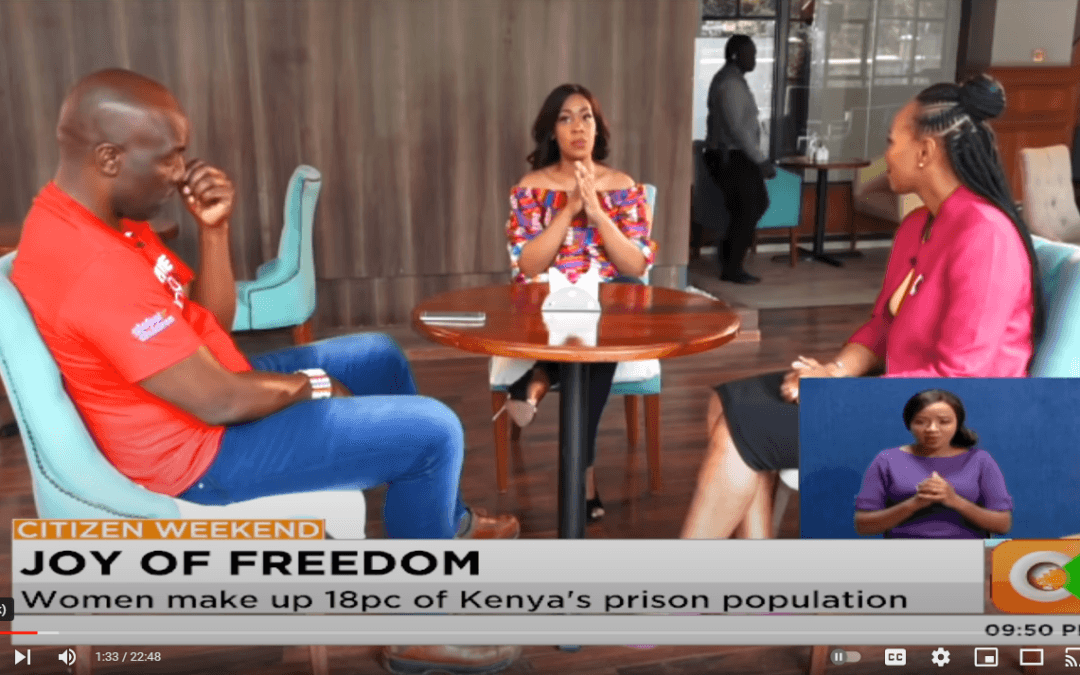 Teresa Njoroge’s appearance on Citizen Weekend discussing redemption from jail sentences. Tonight we bring you two stories of redemption. First, you’ll hear from Pete Ouko who walked into a police station to find out why his wife’s body was found dumped near a police station fence. He would instead be wrongfully convicted for her murder and spend 18 years in Kamiti Maximum Prison.